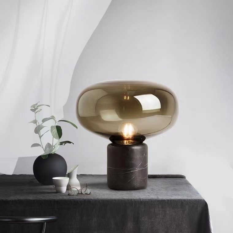 Bedside Manufacturers Table Lamp Restaurant Nordic Smoky Glass Balls Table Lamp