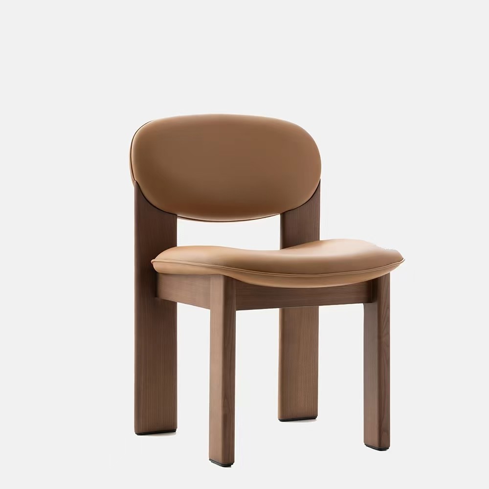 Italian Style High-end Genuine Leather Modern Hotel Leisure Dinning Chair