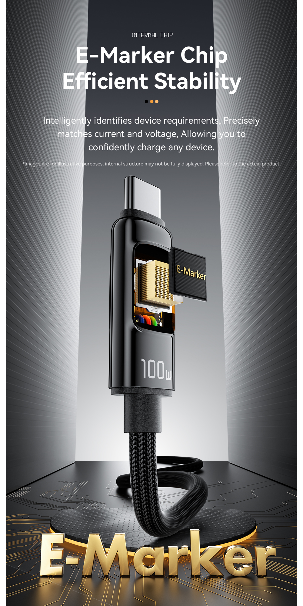 ESSAGER ES-X58 Series 100W PD Type C Cable USB C to USB C