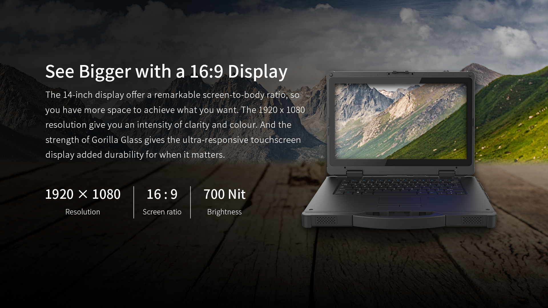 Win 11 5G Rugged Laptop with Core i7 Strong Battery Capacity Fingerprint SD Card RJ45 4G LTE