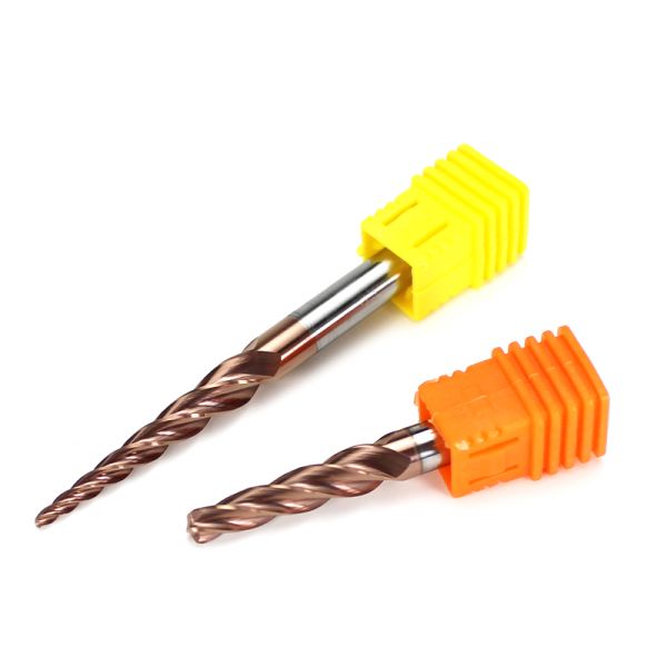Coated 3D Carving Bit Carbide Tools Wood Metal Milling Cutter Taper Ball Nose