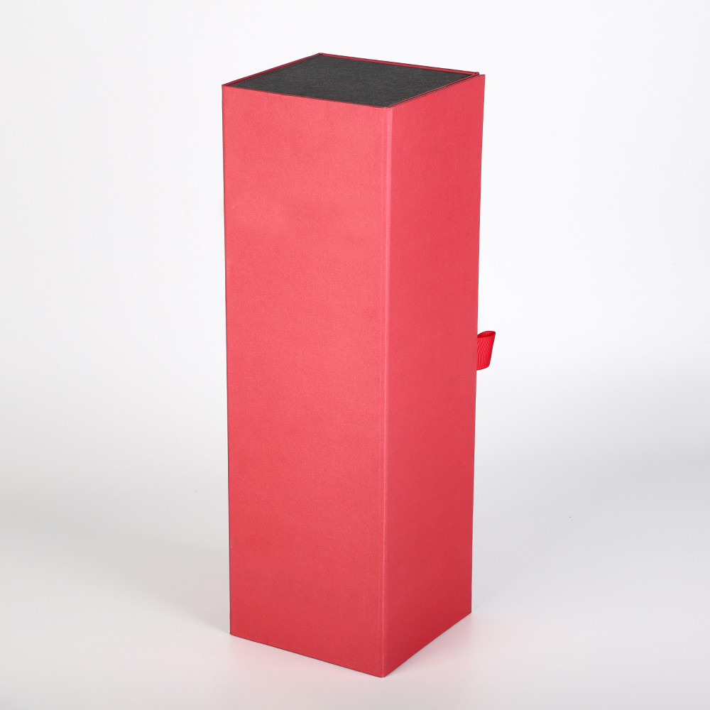 Magnets Flap Flat Pack Foldable Single Wine Box Pannel Closure ISO
