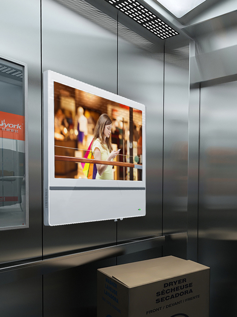 21.5inch Lcd Display For Elevator Mount Digital Poster Media Player 250cd/M2 Brightness