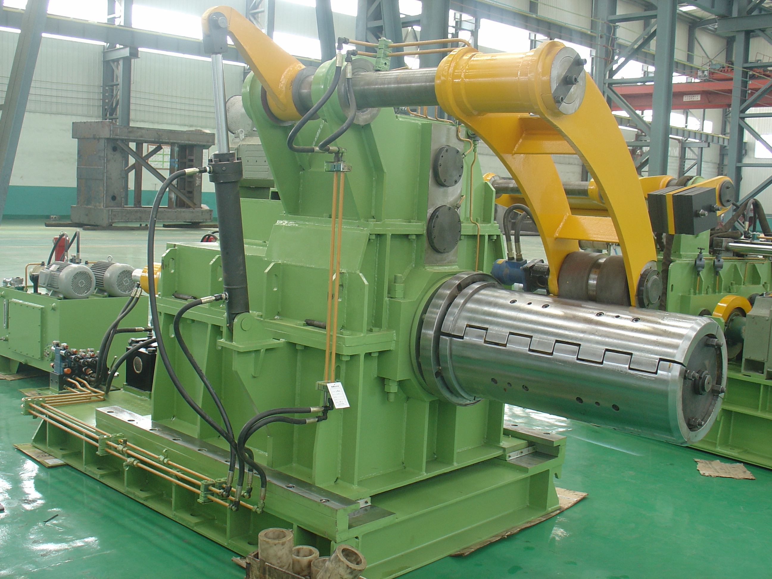 PLC Controlled Steel Coil Uncoiler Straightening Slitting and Recoiling Line for Output
