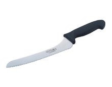 25cm Stainless Steel Cookwares , Western Style Bread Knife With Black Plastic Handle