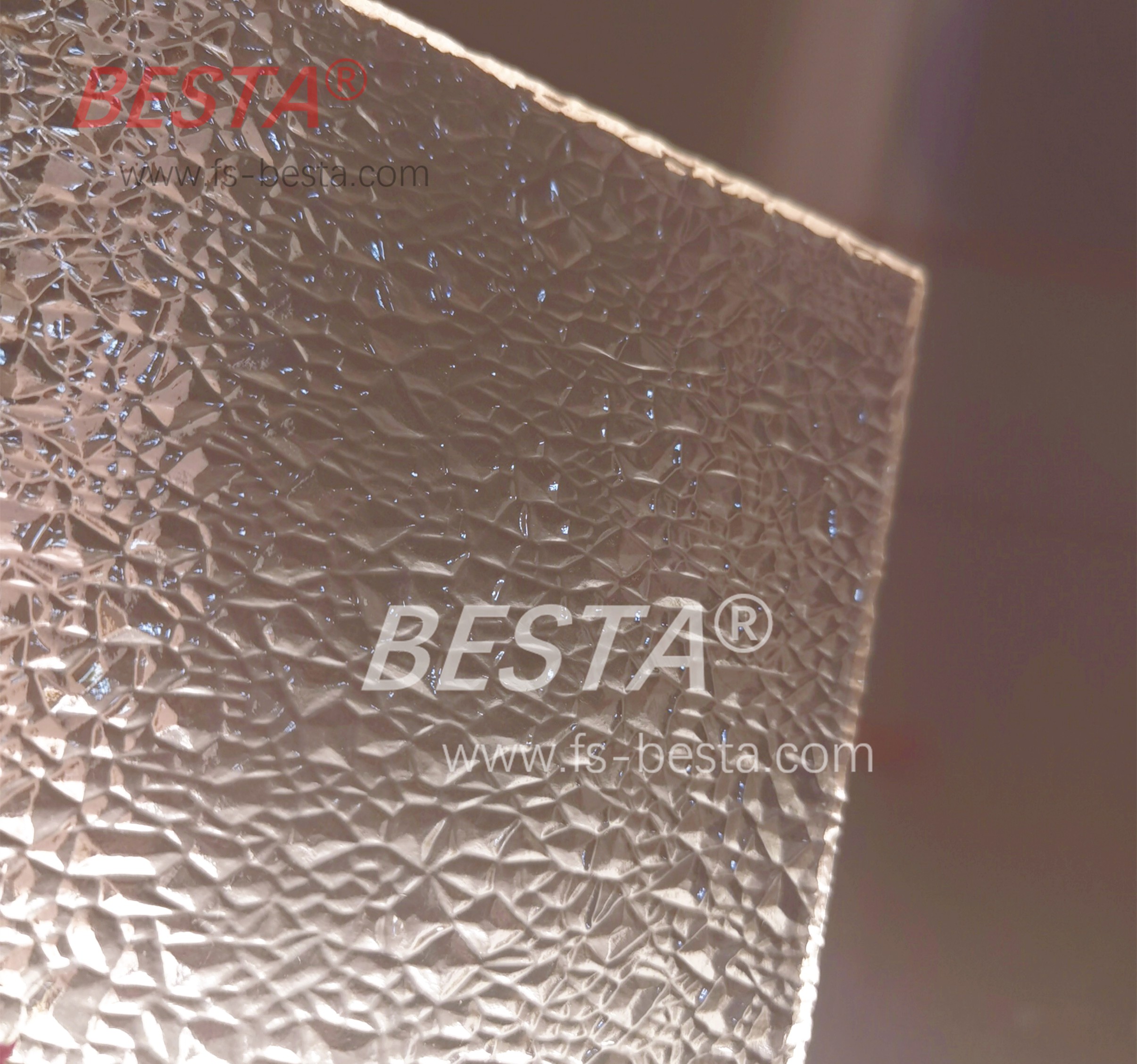 Extruded Textured Clear Acrylic Sheet PMMA Stone Grain Decorative Acrylic Panels