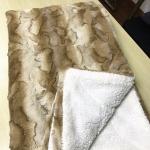 Custom Printed Sherpa Fake Fur Bedding Blanket , Brush Pv Fleece Blanket 200