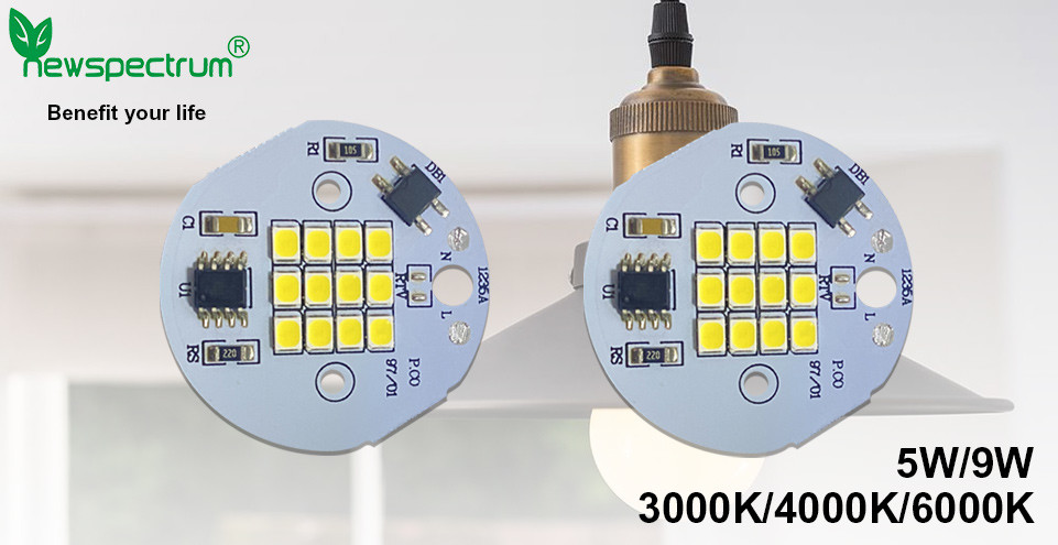 Round Led Chip On Board SMD2835 Smart IC Driverless AC 220V