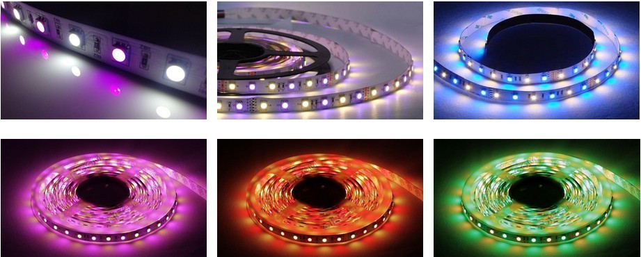 12V 24V 60LEDs/m RGBW LED Strip RGB+W LED Strip RGB+Warm White LED Strip RGB+Cold White LED Strip