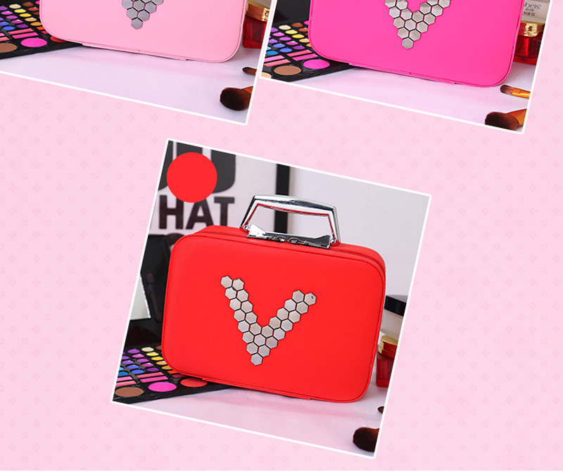 Korean Style Square PU H16Cm Cosmetics Storage Box