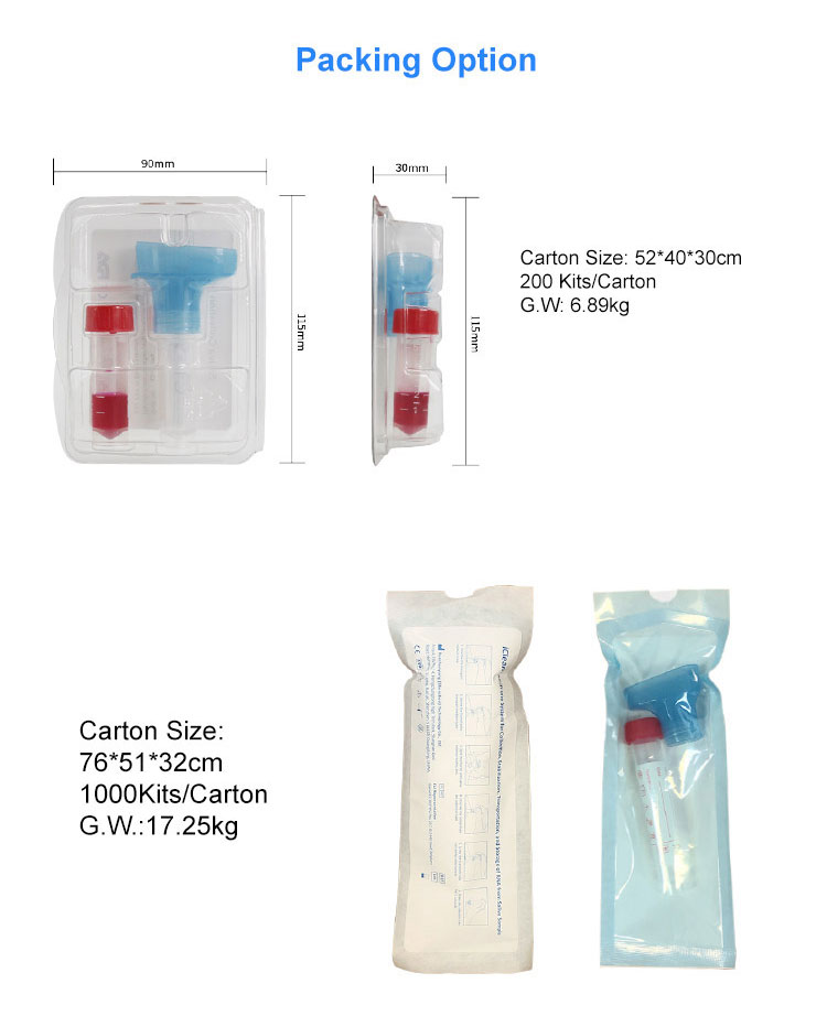 100% Nylon Disposable Dna Saliva Collection Kits Rapid Detection Home