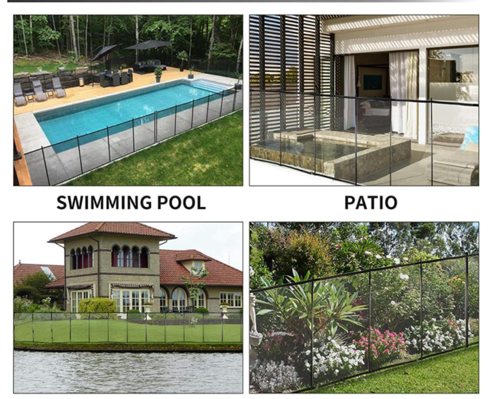 1.2x3.6m Vinyl Fence Tape Mesh Swimming Pool PVC Coated Removable Fence