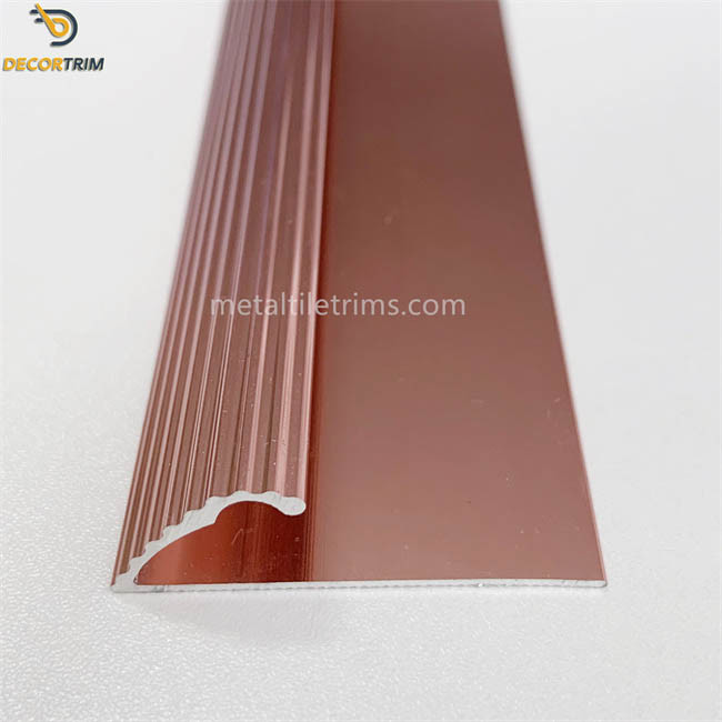Fluted Carpet Transition Strip Shiny Rose Red 8.4mm X 3000mm