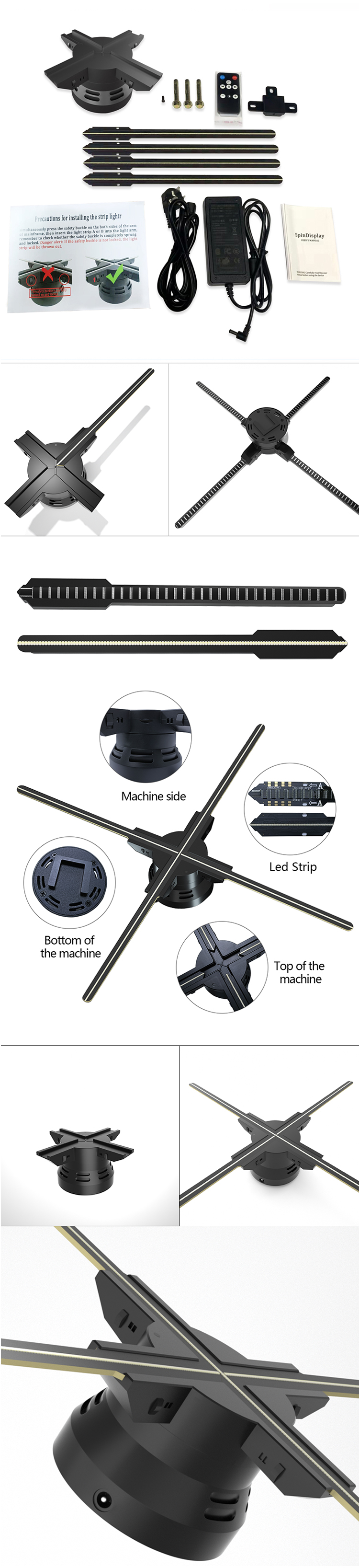 Revolutionize Your Outdoor Advertising with 100cm LED Hologram Fan 176° Viewing Angle