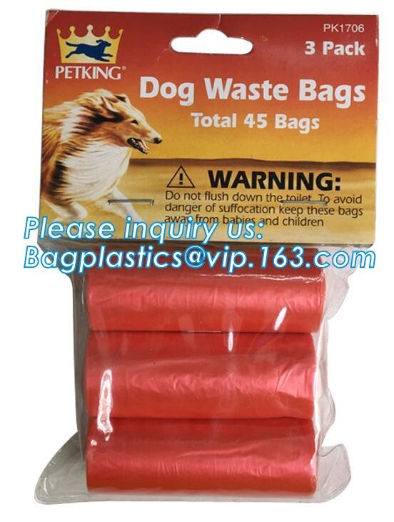 High Quality Eco-friendly Degradable Fashion With Printing Doggy Pet Dog Waste Poop Bags, Eco friendly pet dog waste poo