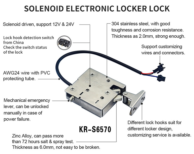 Electromechanical Electric Magnetic Lock Storage Cabinet Door Lock