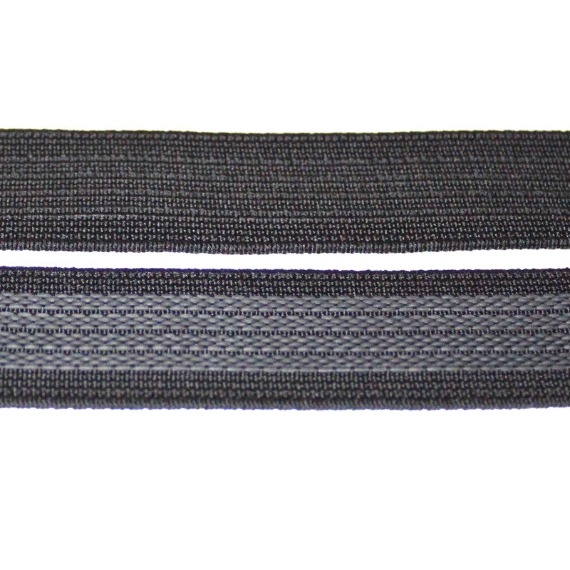 Grey 20mm Anti Slip Webbing Tape Polyester Flat Elastic Band