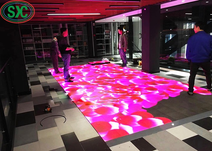 P8 Rgb Led Dance Floor Video , Light Up Floor Tiles Meanwell Power Supply 3 Years Warranty