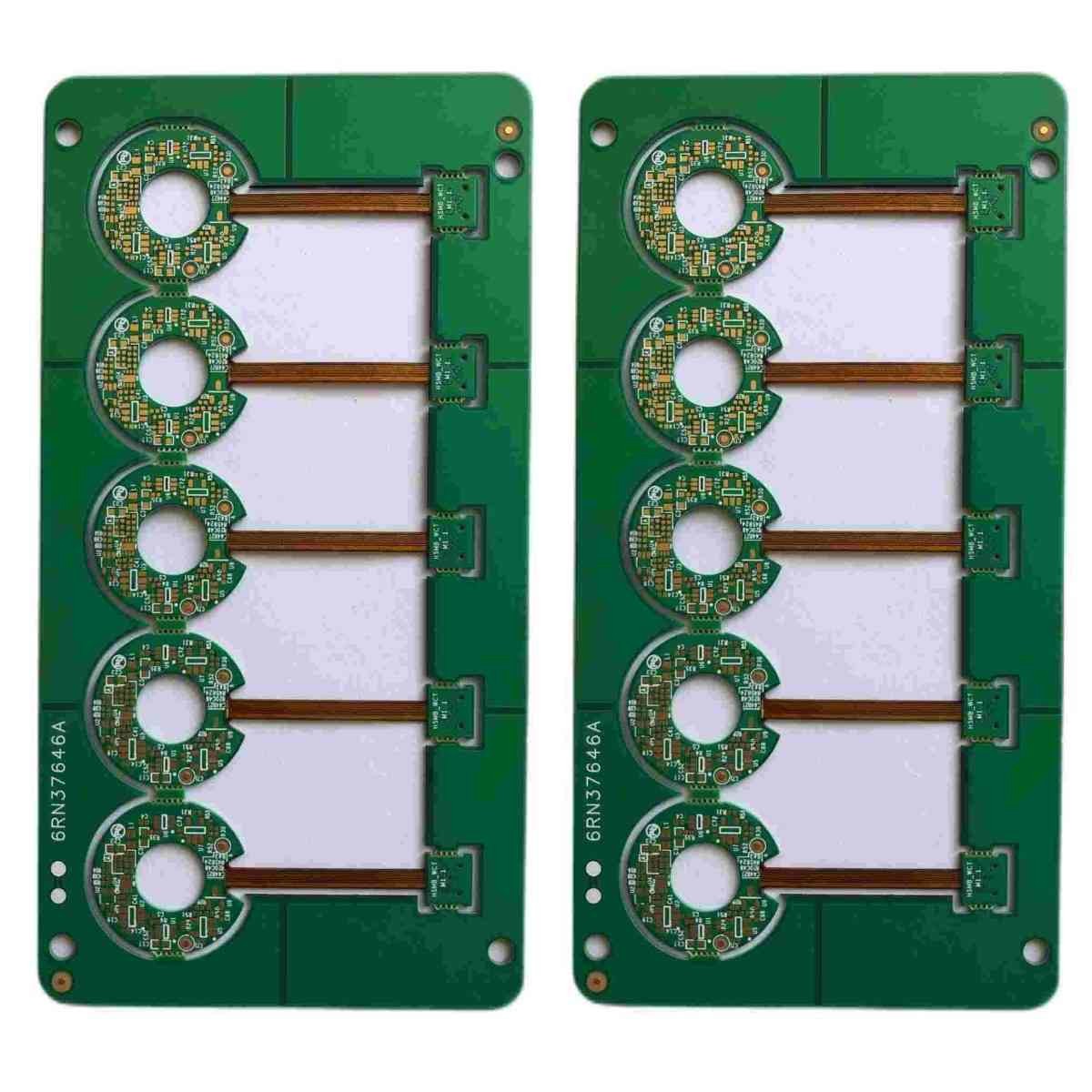 ENIG 2u Multilayer Rigid Flex PCB Assembly 3oz Base Double Layer