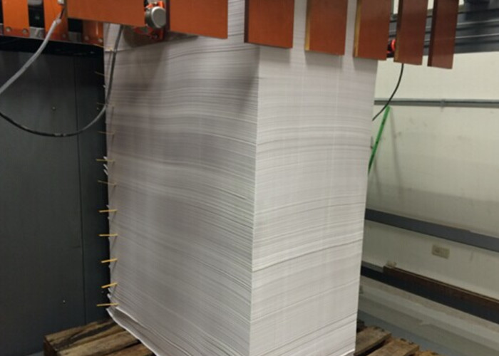 Servo Control Corrugated Box Making Machine , Rotary Knife Roll Paper Sheet Cutter