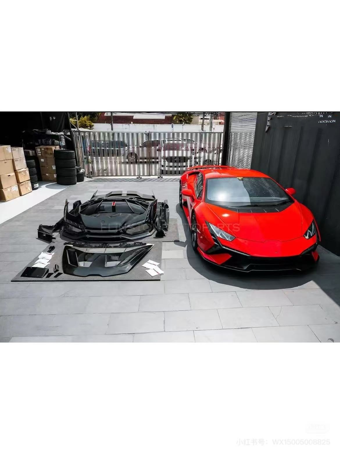 Huracan LP580 610 Carbon Fiber Body Kit EVO Replace Front Bumper Wheel Arch
