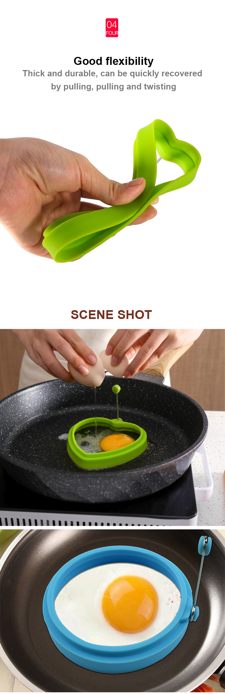 LFGB Approved 28g Multi Shape Silicone Egg Mold