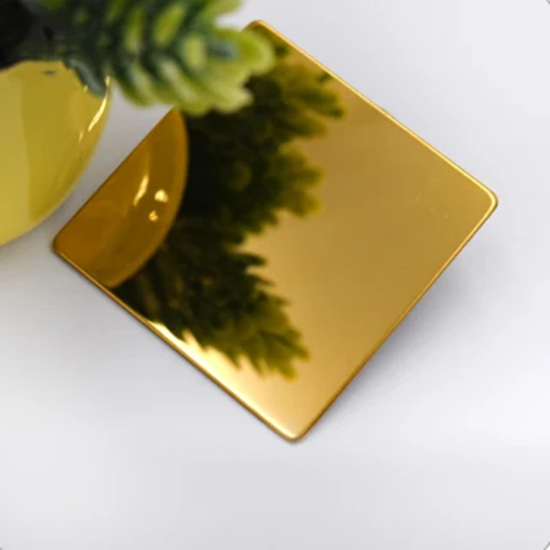 201 304 316 Gold Colour Mirror Finish Stainless Steel Sheet For Architectural