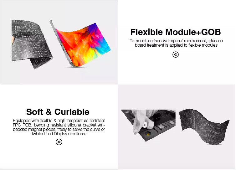 Aluminum P2.5 Soft Curved Led Screen Modules Flexible Led Display SDK