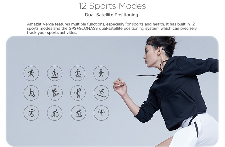 Global Version Amazfit Verge Smart Watch IP68 Waterproof AMOLED Screen Smart Sports Heart Rate Watch Amazfit Smart Watch