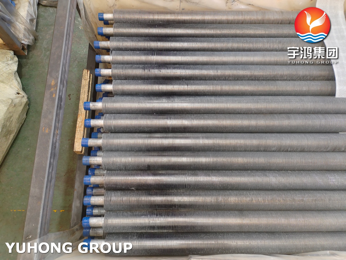 Extruded Fin Tube With Base Tube ASTM A269 TP304 AL1060 Fin Applied For Heat Exchanger