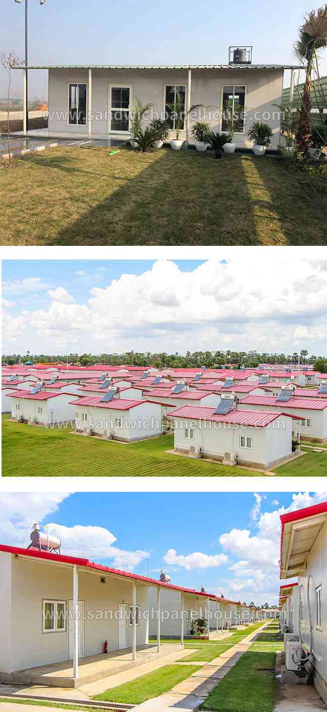 Rock Wool Sandwich Panel Prefab House Quick Built Movable Prefab Mobile House