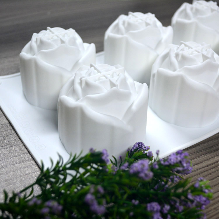 Cake Decoration Rose Shaped Silicone Mould 3D Food Grade Soap Molds