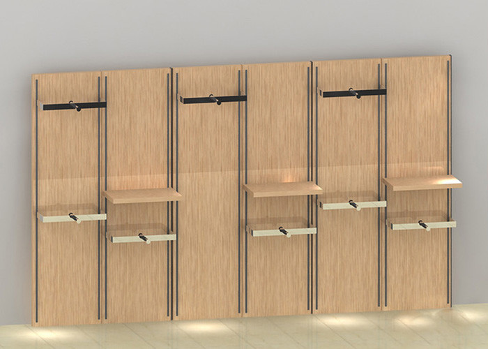 Wooden Clothing Display Showcase Anti Crack Multi Functional Any Size Available