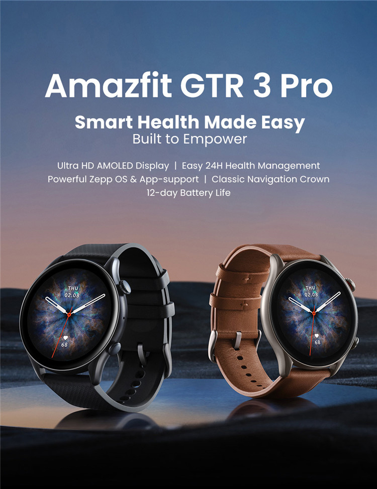 Newest Original Amazfit GTR 3 Pro GTR3 Pro Waterproof Sleep Tracker SmartWatch Sport Watch Gtr3 Pro
