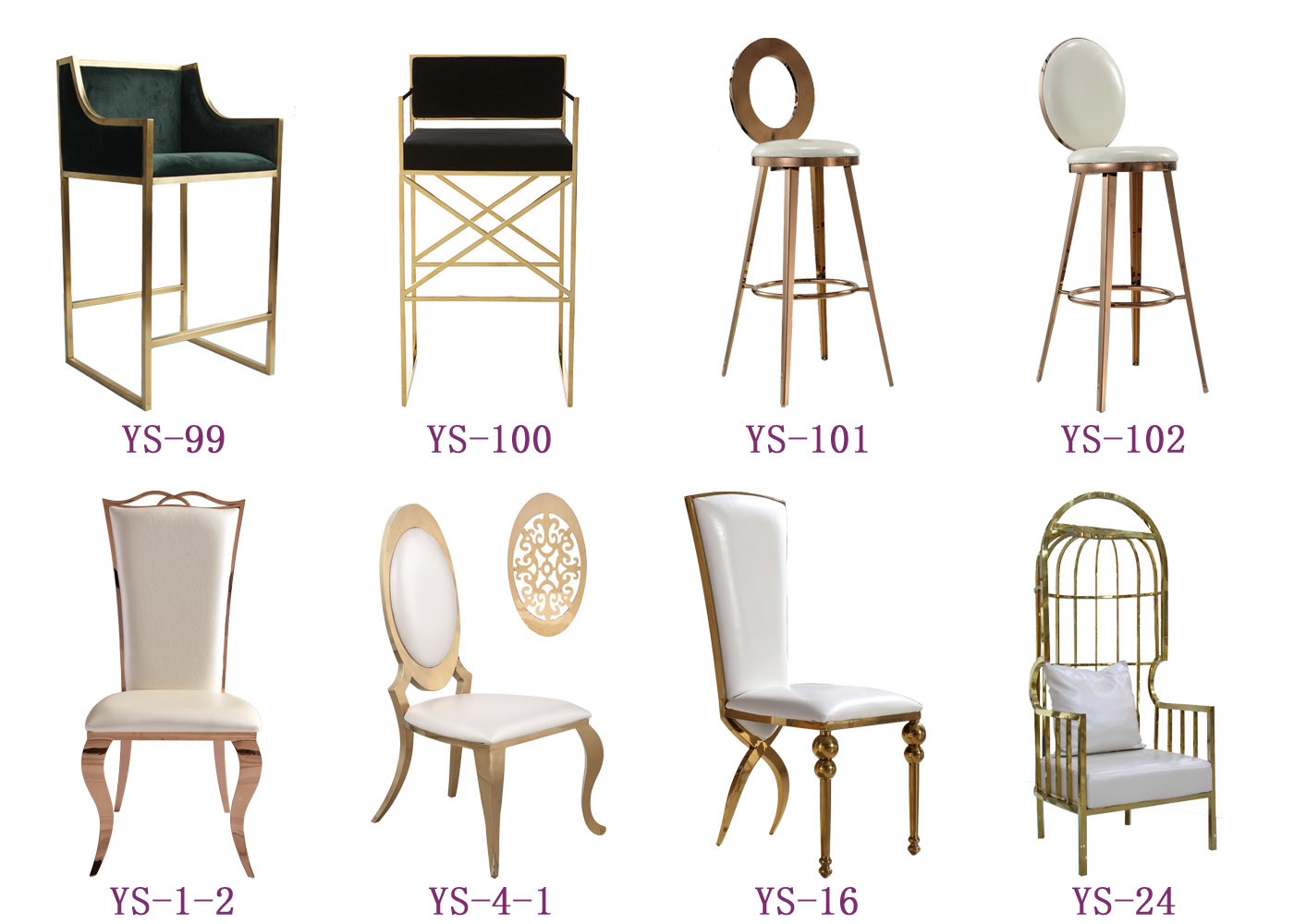 Velvet Wedding Bar Chairs For Sale With Wholesale Price (YS-99)
