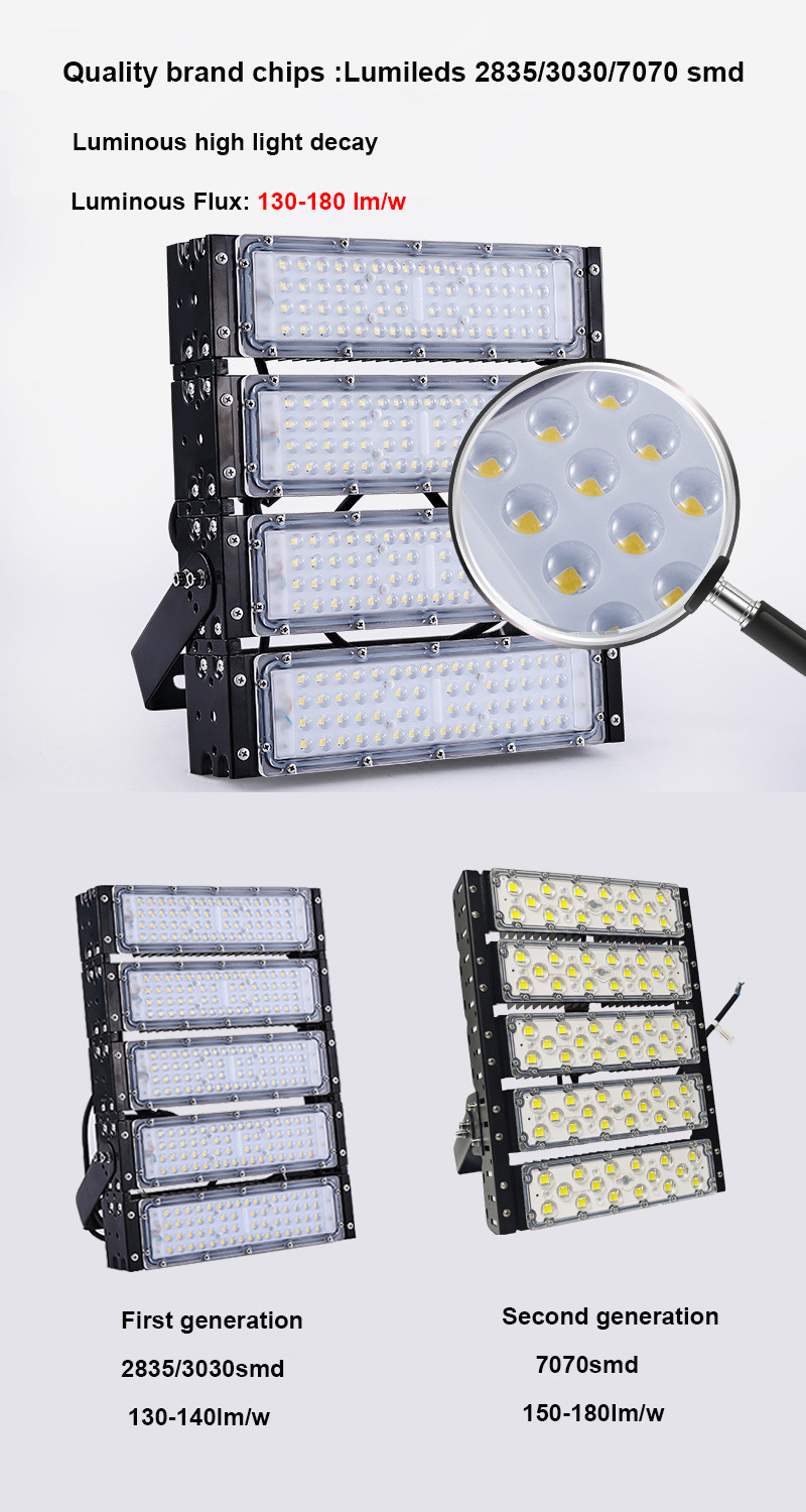 250 Watt 400 Watt 600w 800w LED Flood Light Waterproof 13500~14000lm
