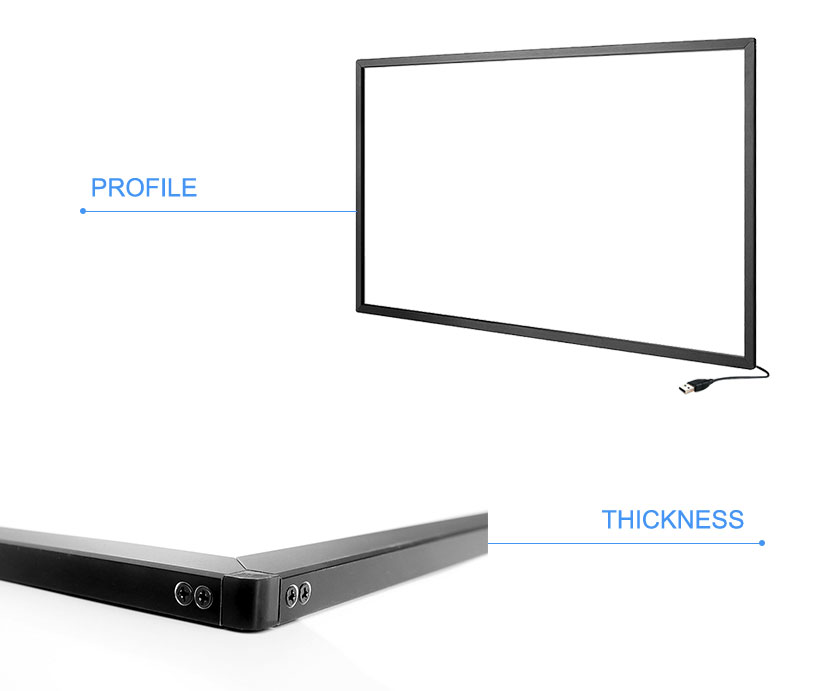 YCLTOUCH 32 inch infrared multi touch screen frame with 20 touch points