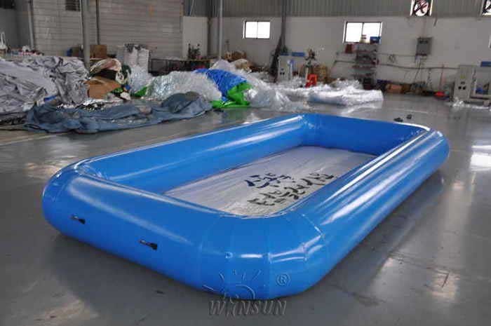 Rectangular Large Inflatable Swimming Pool , 0.9mm PVC Airtight Inflatable Pool