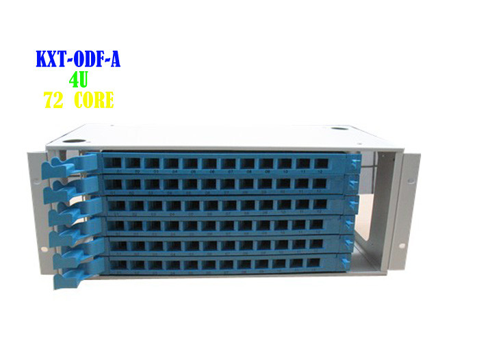 Rj45 Ethernet Cable Patch Panel Rack Wall Mount 4U 72 Core 9.8kg Weight