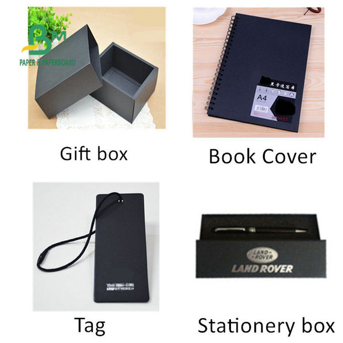 1mm 2mm 20PT Thick Recycled Black Hard Cardboard Sheets For Box Liner 0
