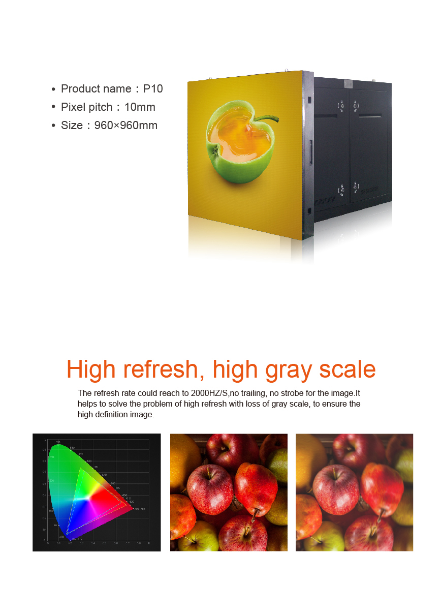 P10 SMD LED Outdoor Fixed Installation Video Screen LED Display