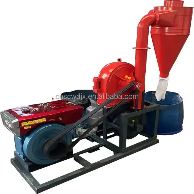 DONGYA AGRO 2500KG PER HOUR DIESEL ENGINE AUTO FEEDING GRINDER MACHINE 0.2MM-8MM SCREEN AVAILABLE