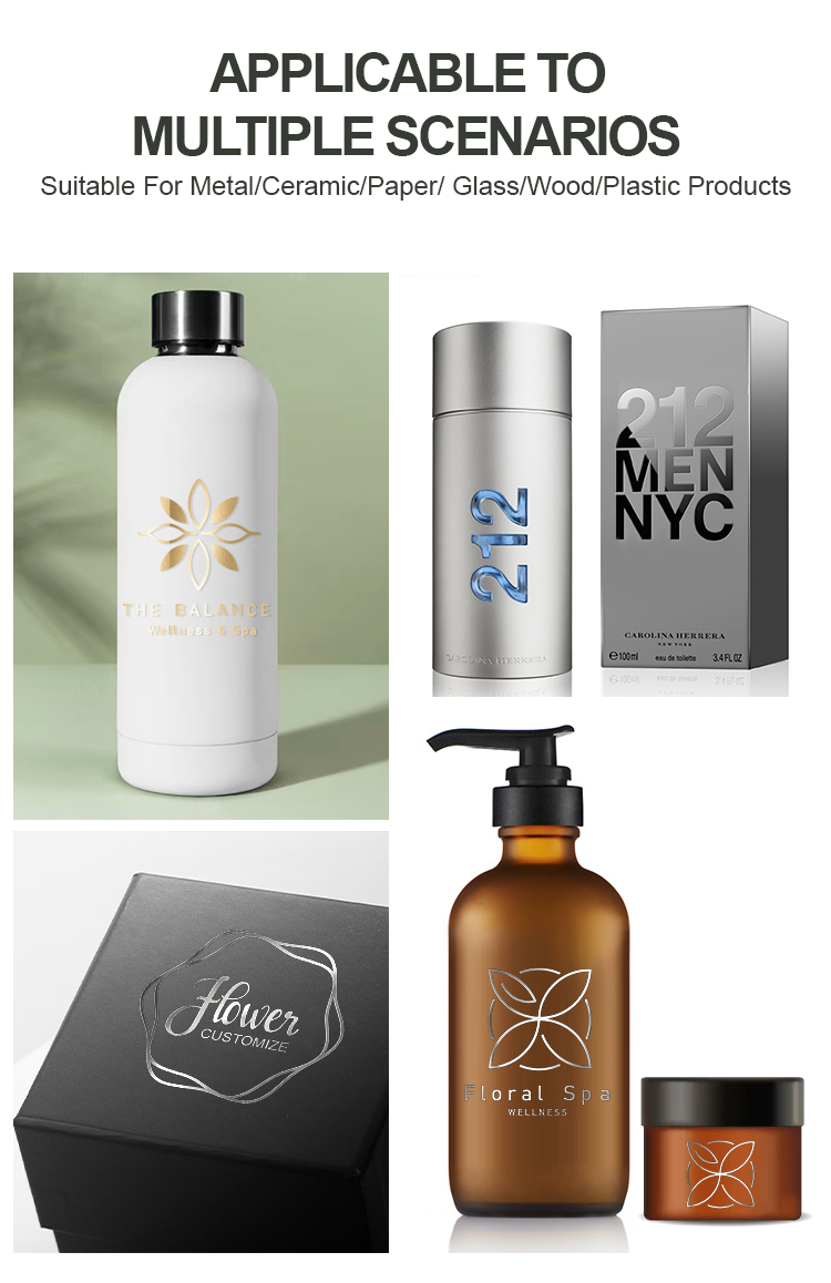 Custom Waterproof Adhesive Metal Transfer Sticker For Boxes Customized Size And Color