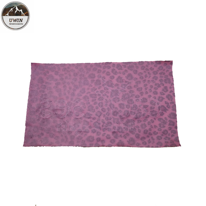 Popular Leopard Custom Embossed Leather Patches Sew On Style 22*22CM Size For Hoodies