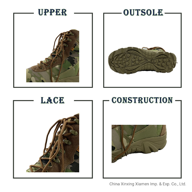 Camoflage Military Tactical Combat Desert Boots for Man