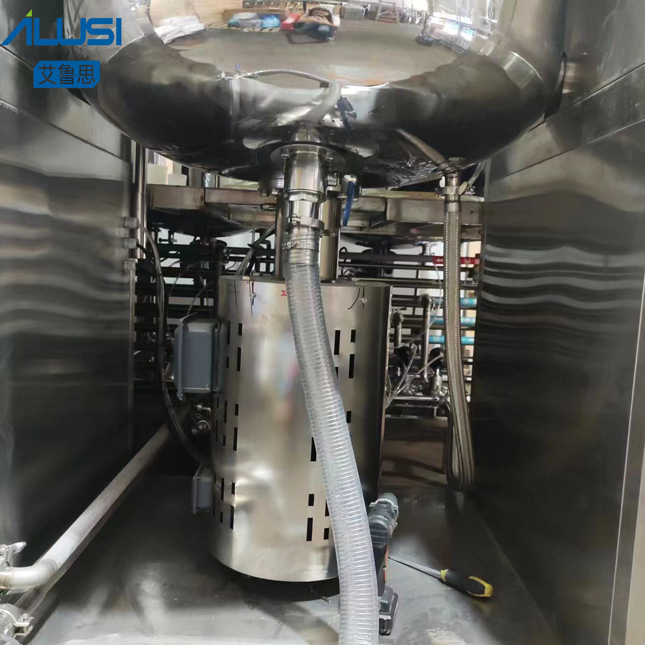200L Vacuum Stainless Steel Homogeneous Emulsifier 0-6000rpm For Body Lotion Hand Cream