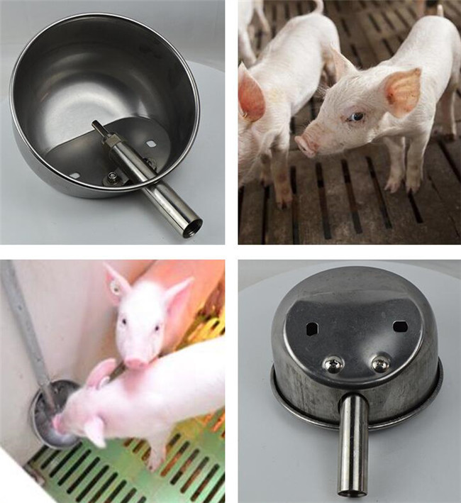 304 Stainless Steel Pig Water Bowl 17.5cm Diameter Hog Bowl Pig Water Drinkers