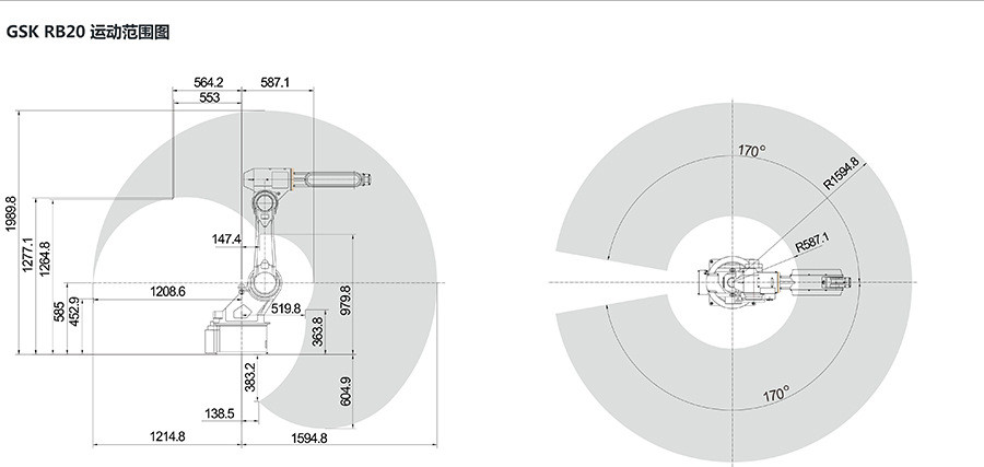 GSK RB20 6 Axis Industrial Robot Arm Maintenance Industrial Robotic Arm