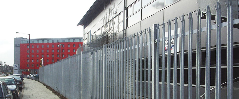 3m Steel Palisade Fencing , 12m Length Palisade Sliding Gate