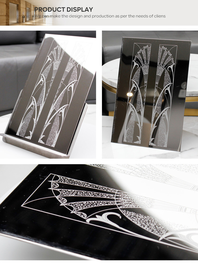 Etched Decorative Stainless Steel Sheet Elevator Wall Pattern